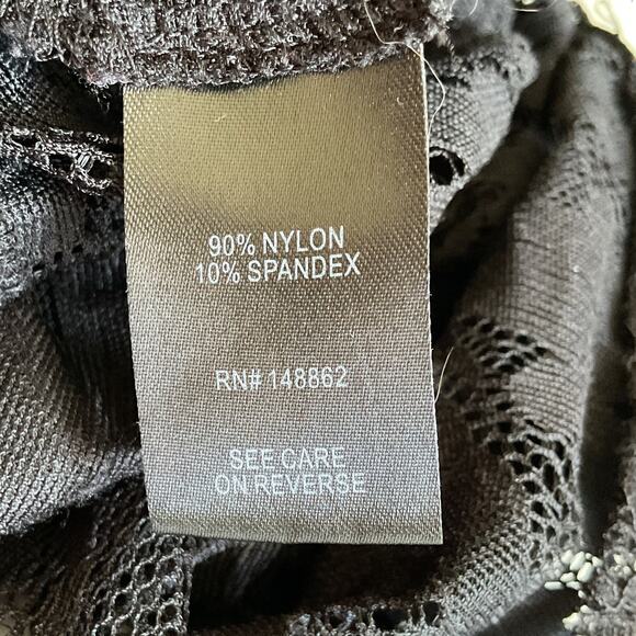 Torrid Black Lace Fit Flare Kimono Cover Up Size 4 - Picture 5 of 6